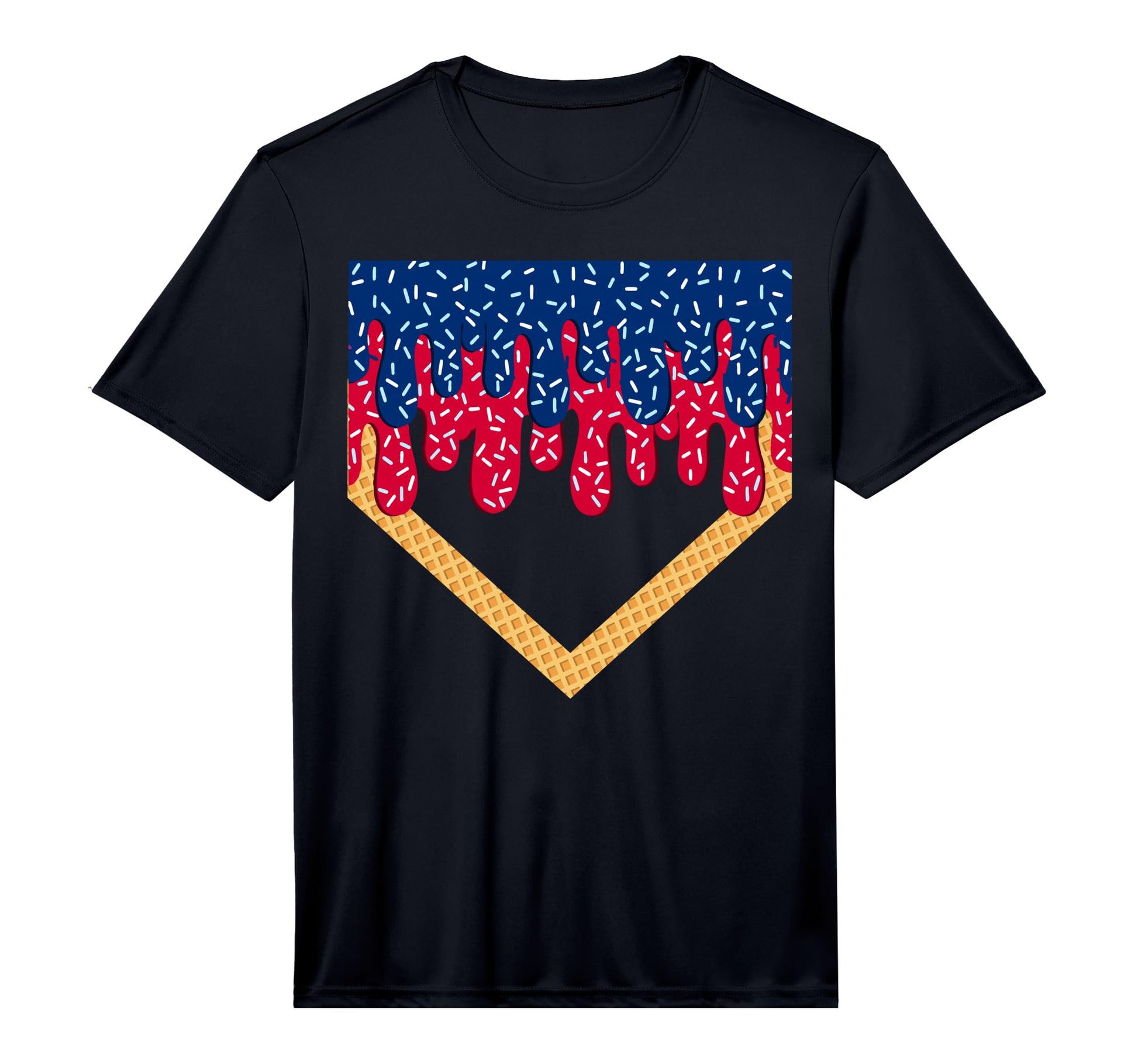 Baseball Drip Home Plate Ice T-Shirt - Casual Everyday Wear Men Women - T-Shirt, Sweatshirt, Hoodie