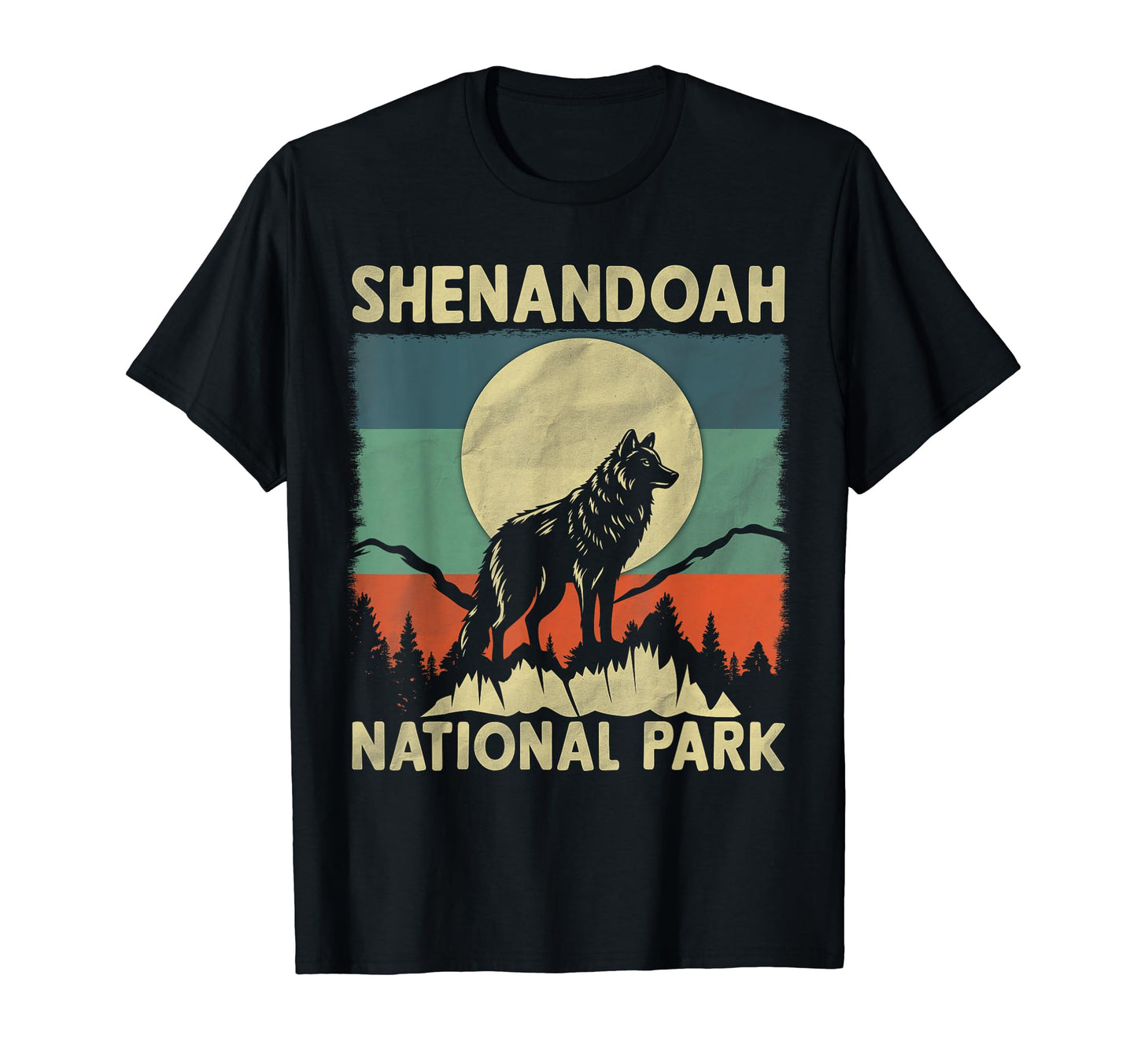 Wolf Shenandoah National Park T-Shirt - Unique Graphic Men Women - T-Shirt, Sweatshirt, Hoodie