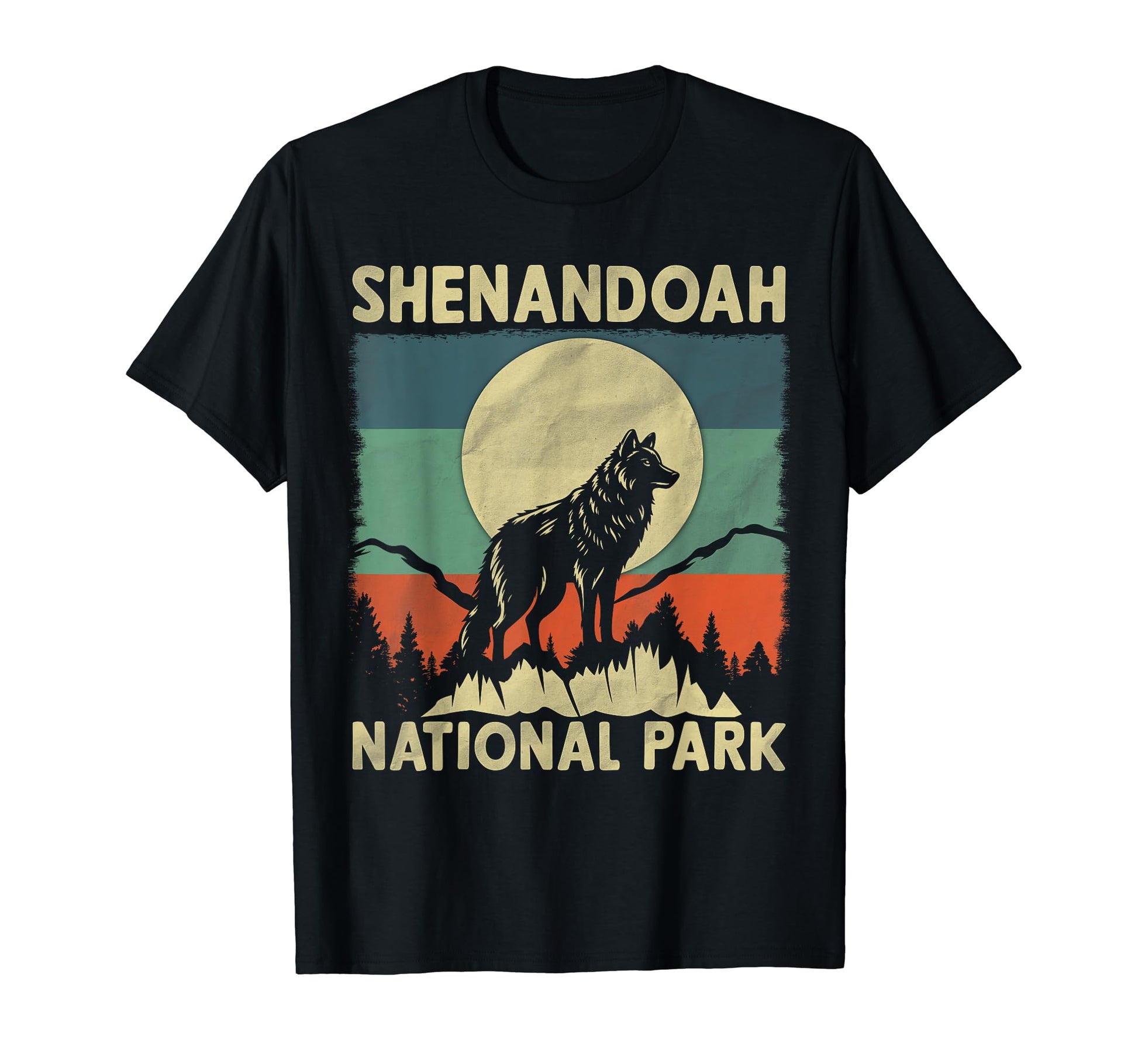 Wolf Shenandoah National Park T-Shirt - Unique Graphic Men Women - T-Shirt, Sweatshirt, Hoodie