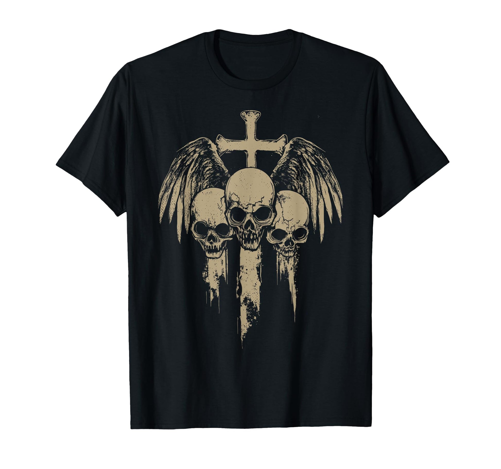 Skull Cross Y2K Grunge Aesthetic Alt T-Shirt - Custom Art Print Men Women - T-Shirt, Sweatshirt, Hoodie