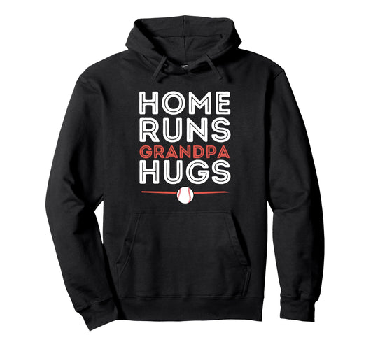 Baseball Homeruns Grandpa Hugs Family Hoodie - Streetwear Style Men Women - T-Shirt, Sweatshirt, Hoodie