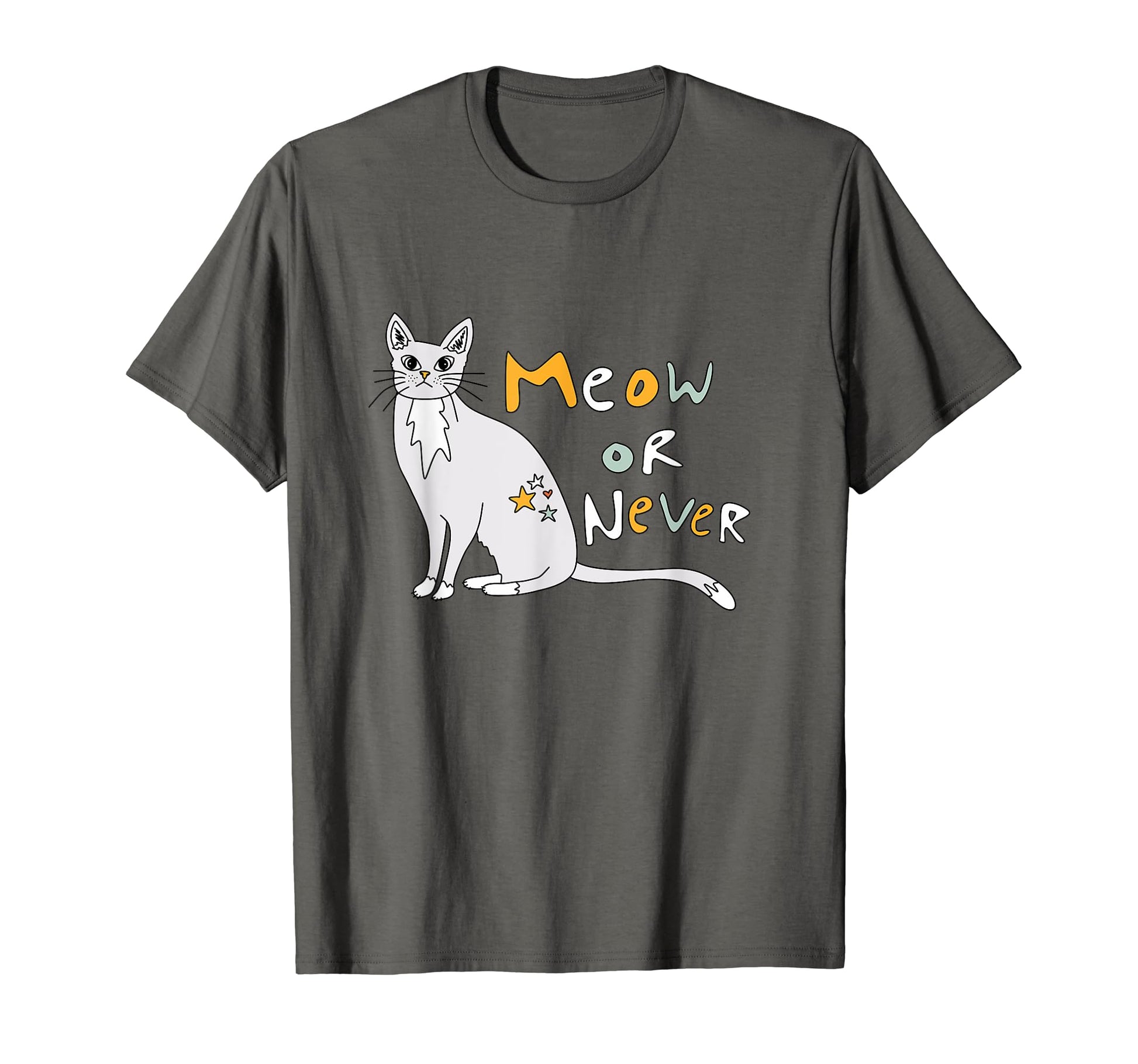Kawaii Cat Hand Drawn Aesthetic Letters Y2K T-Shirt - Graphic Print Unisex - T-Shirt, Sweatshirt, Hoodie