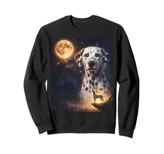 90S Dalmatian Howling Moon Y2K Sweatshirt - Graphic Print Men Women - T-Shirt, Sweatshirt, Hoodie