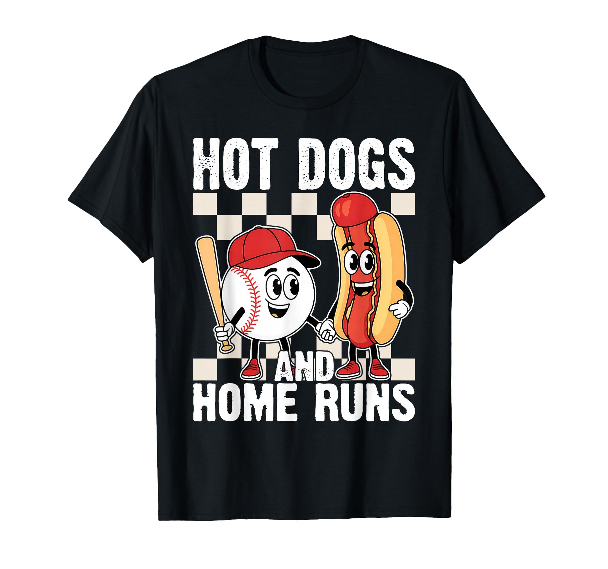 Hot Dogs And Home Runs Funny Vibes T-Shirt - Novelty Apparel Men Women - T-Shirt, Sweatshirt, Hoodie