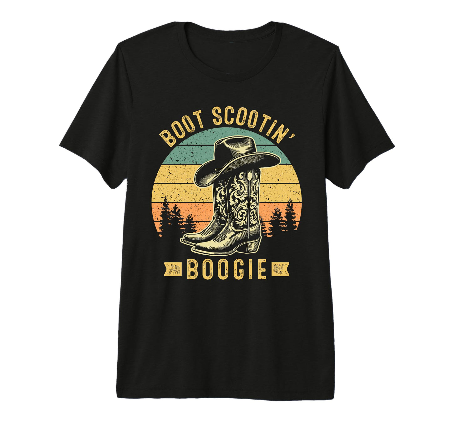 Boot Scootin Boogie Western Cowboys T-Shirt - Fun Novelty Design Unisex - T-Shirt, Sweatshirt, Hoodie