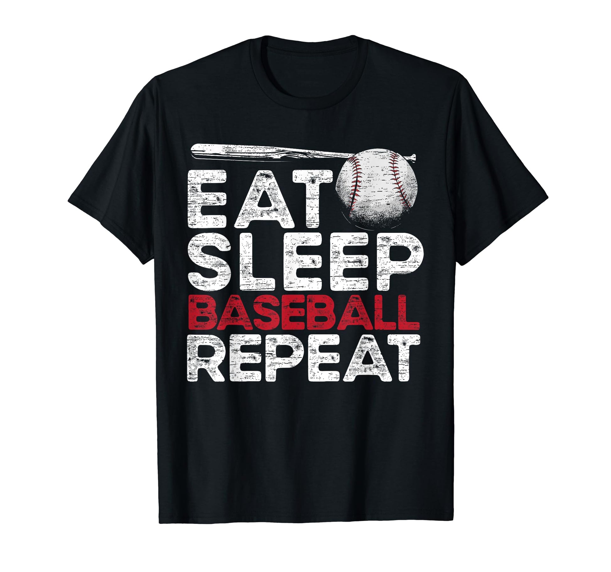 Eat Sleep Baseball Repeat Sport Lover T-Shirt - Trendy Graphic for Adults - T-Shirt, Sweatshirt, Hoodie