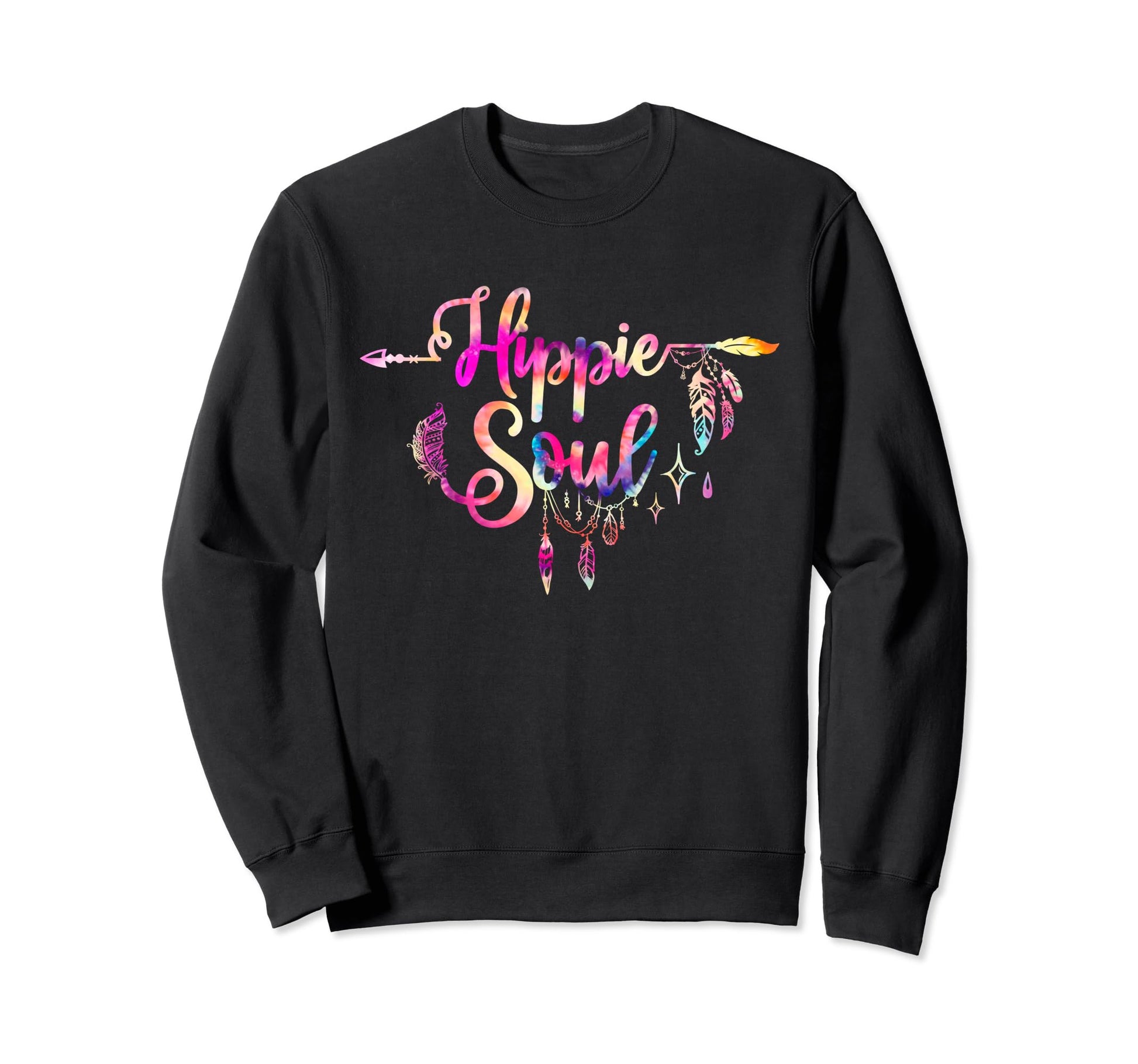 Hippie Soul Tribal Love Peace Tie Dye Sweatshirt - Trendy Graphic Men Women - T-Shirt, Sweatshirt, Hoodie