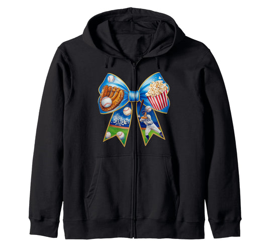 Baseball Bow Popcorn Glove Bat Sweatshirt - Fun Novelty Design Men Women - T-Shirt, Sweatshirt, Hoodie