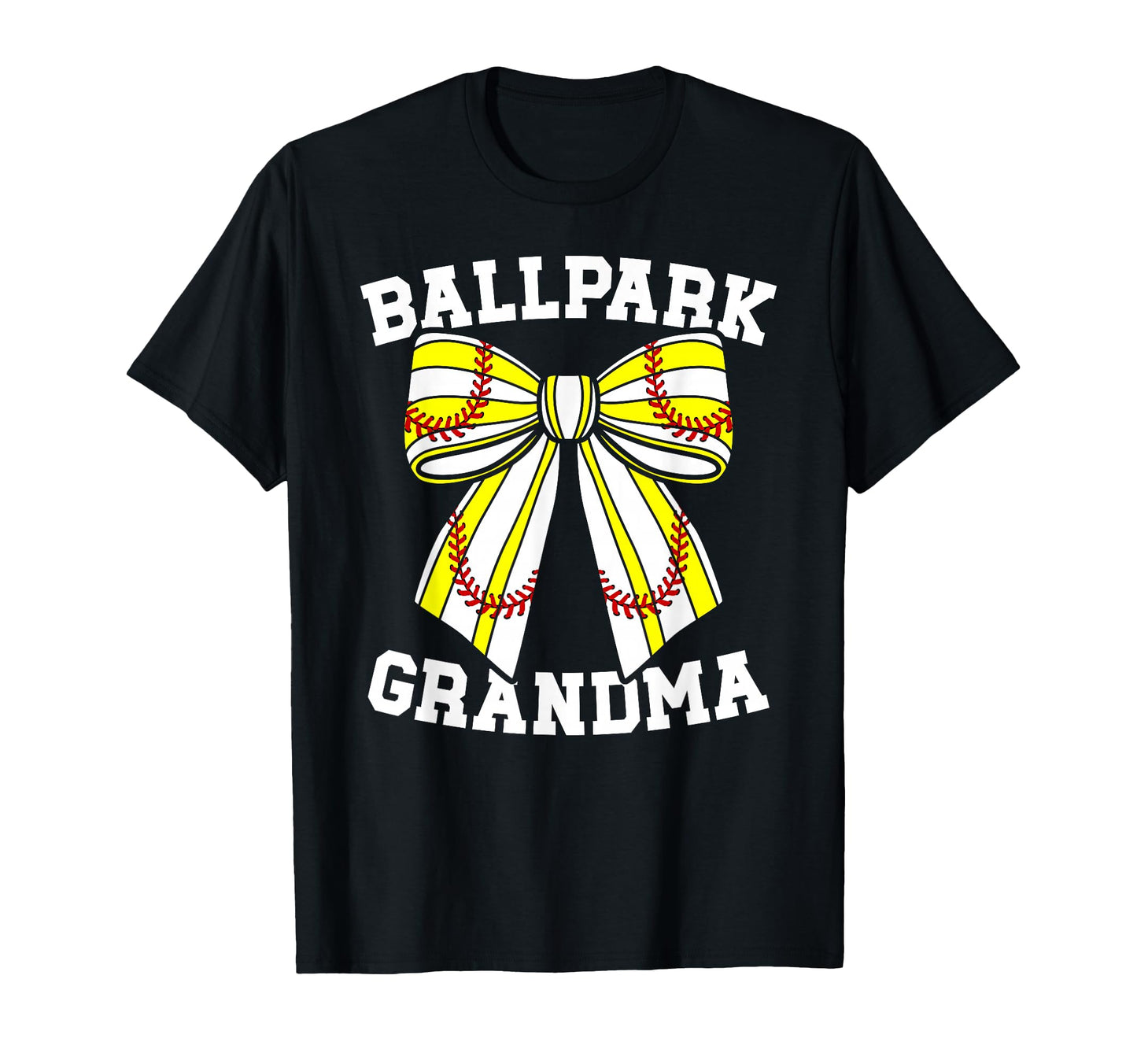 Ballpark Grandma Softball Baseball T-Shirt - Custom Art Print Men Women - T-Shirt, Sweatshirt, Hoodie