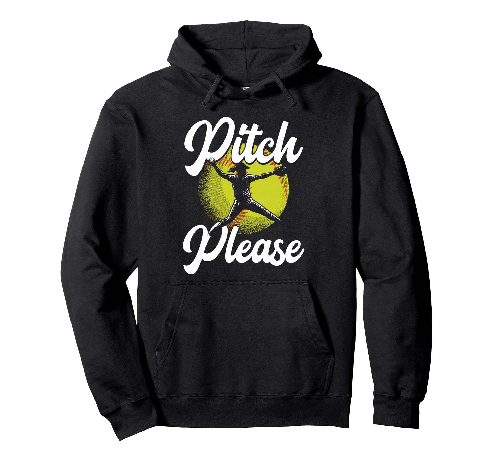 Pitch Please Funny Softball Pitcher Hoodie - Unique Graphic Unisex - T-Shirt, Sweatshirt, Hoodie