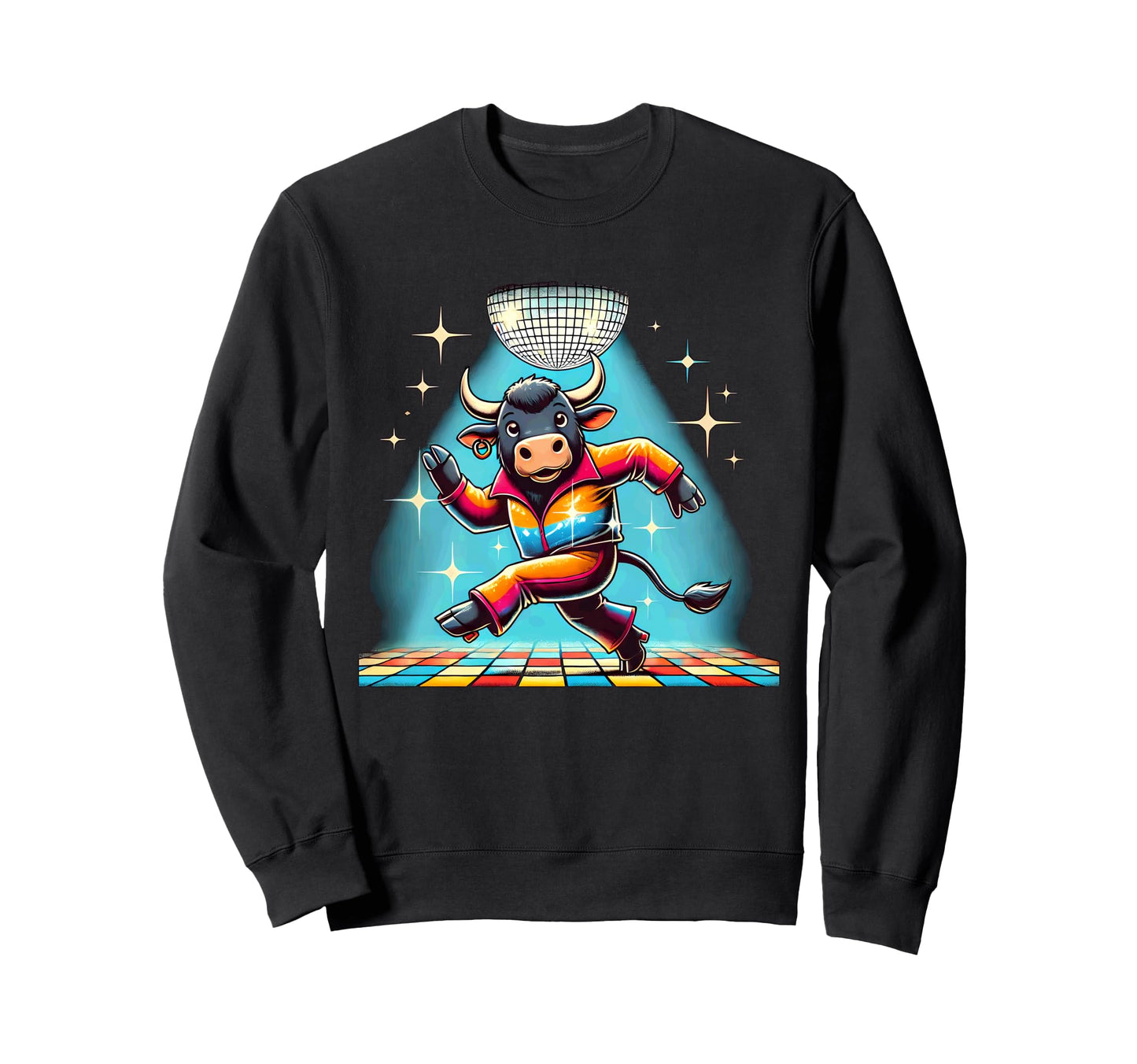 Aesthetic Ox Bull Disco Sweatshirt - Streetwear Style Men Women - T-Shirt, Sweatshirt, Hoodie