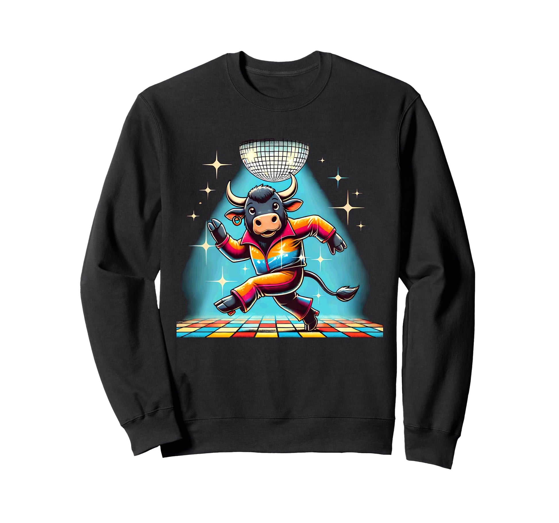 Aesthetic Ox Bull Disco Sweatshirt - Streetwear Style Men Women - T-Shirt, Sweatshirt, Hoodie