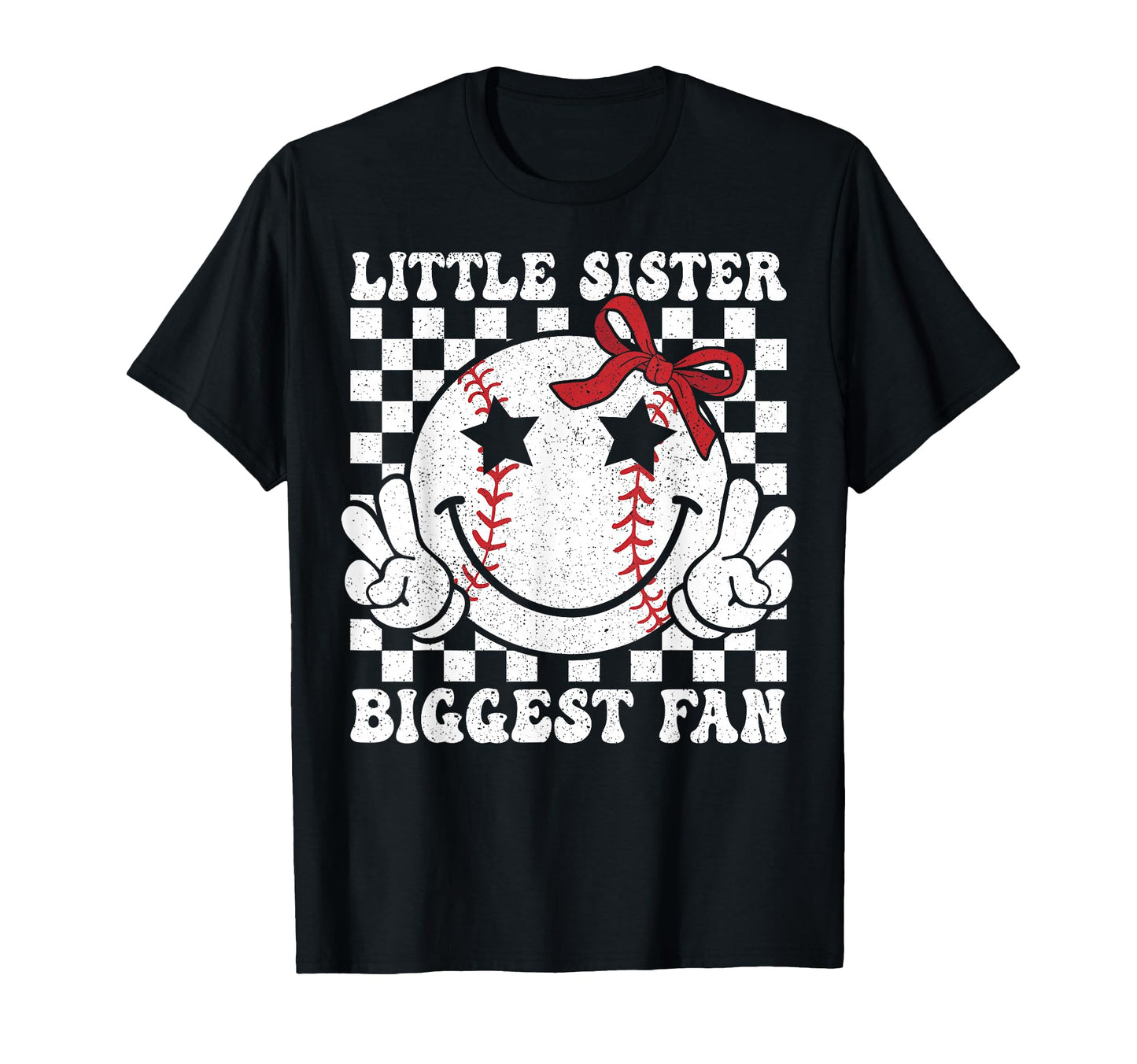 Baseball Little Sister Biggest Fan T-Shirt - Unique Graphic Unisex - T-Shirt, Sweatshirt, Hoodie