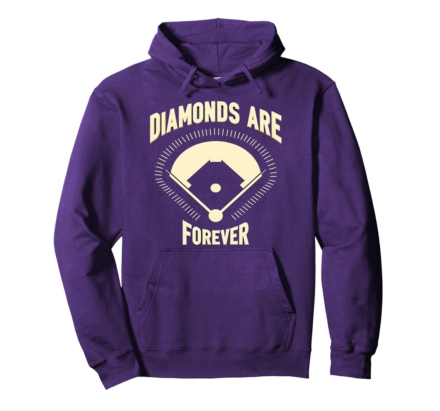 Diamonds Are Forever Softball Lover Hoodie - Fun Novelty Design Unisex - T-Shirt, Sweatshirt, Hoodie