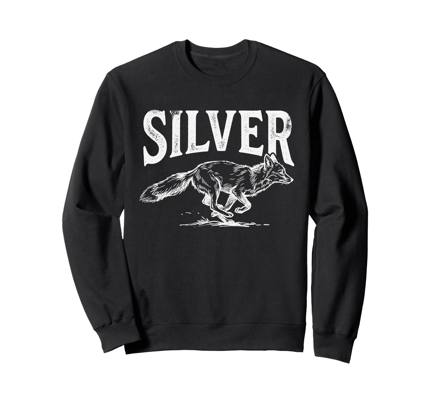 Funny Silver Fox Visual Pun Wildlife Sweatshirt - Unique Graphic Unisex - T-Shirt, Sweatshirt, Hoodie
