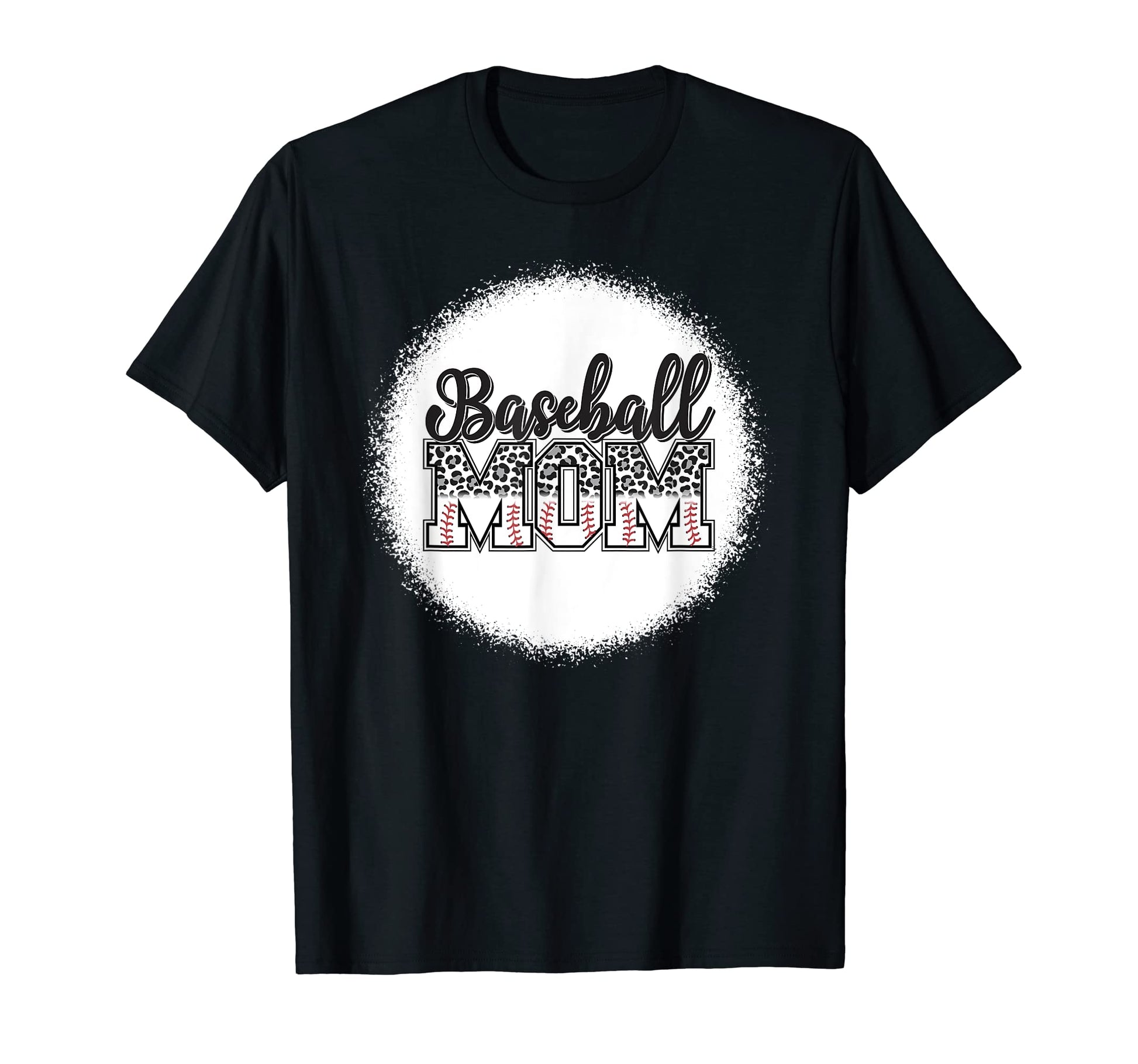 Baseball Mom Leopard Funny T-Shirt - Casual Everyday Wear Men Women - T-Shirt, Sweatshirt, Hoodie