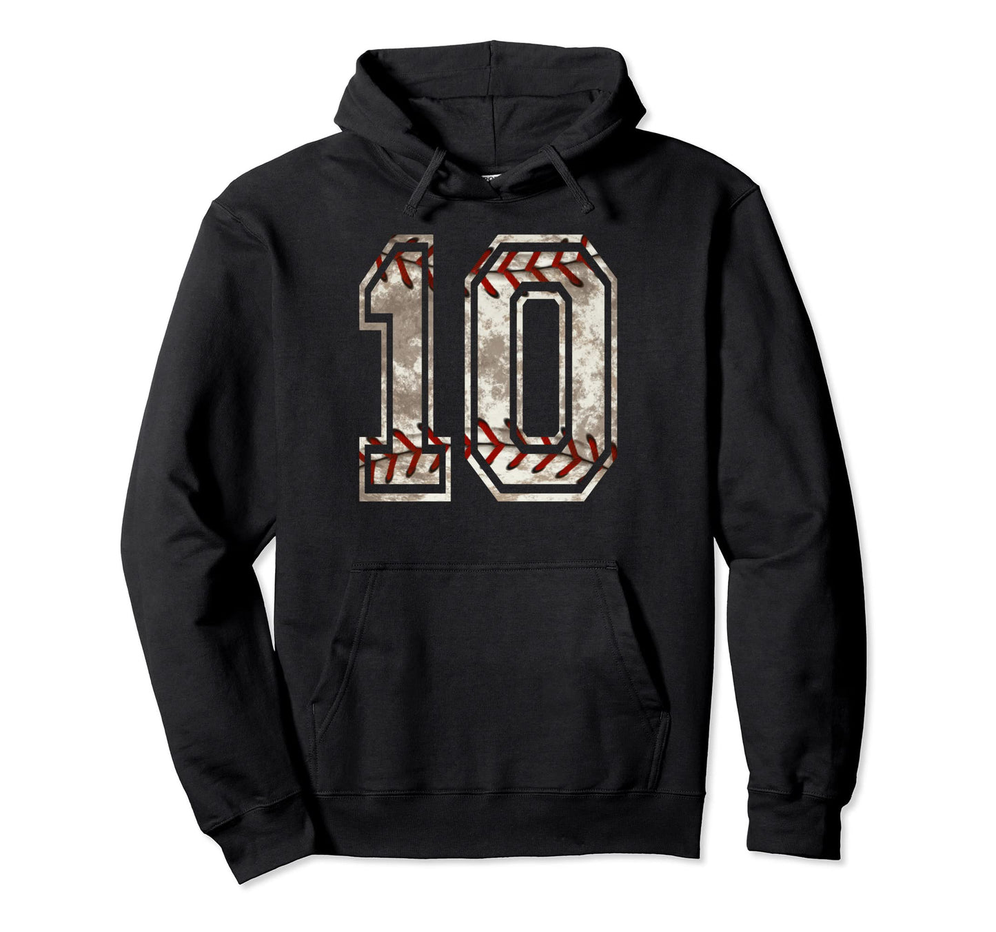 Baseball Jersey Number 10 Tenth Hoodie - Minimalist Print Men Women - T-Shirt, Sweatshirt, Hoodie