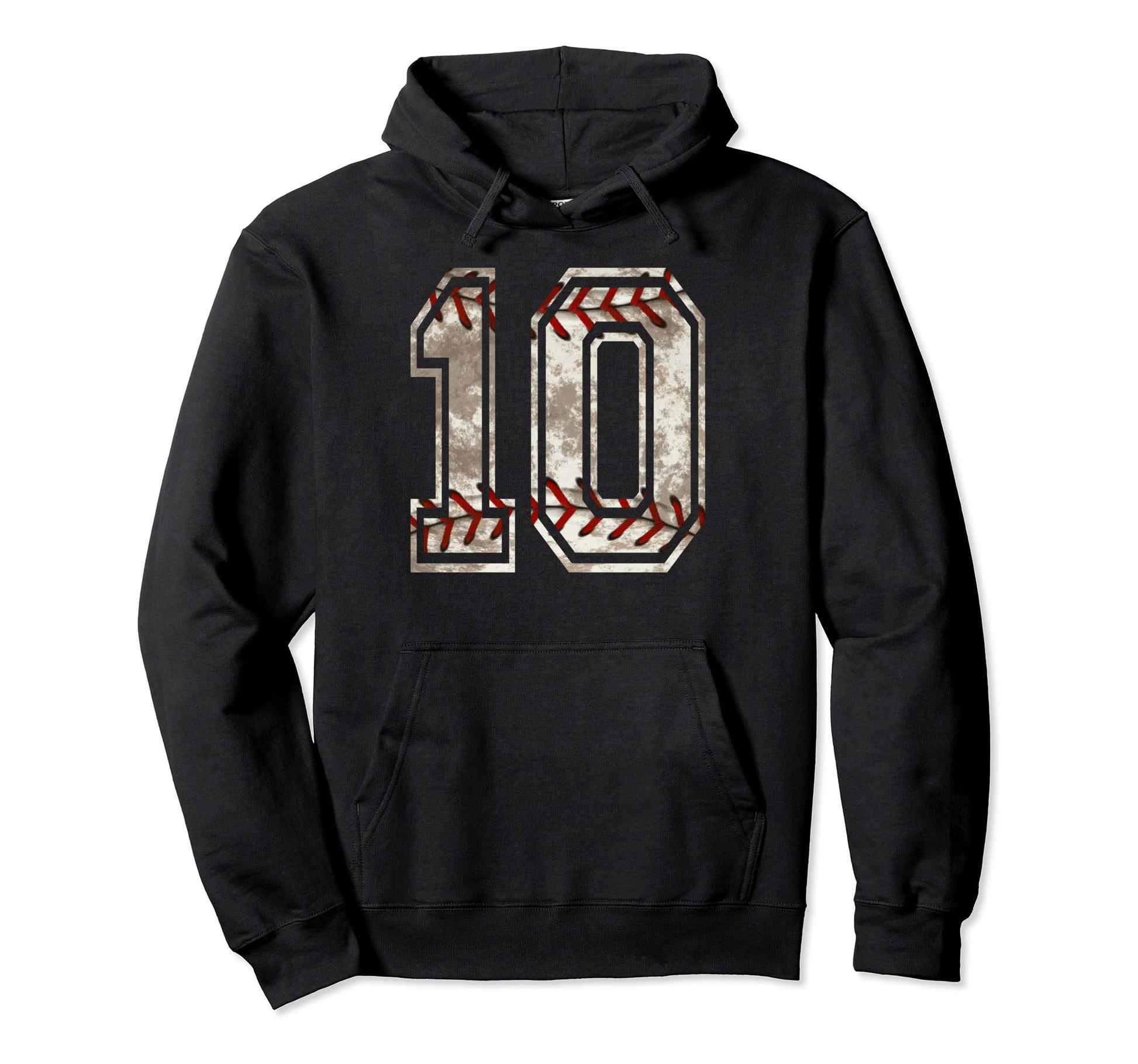 Baseball Jersey Number 10 Tenth Hoodie - Minimalist Print Men Women - T-Shirt, Sweatshirt, Hoodie