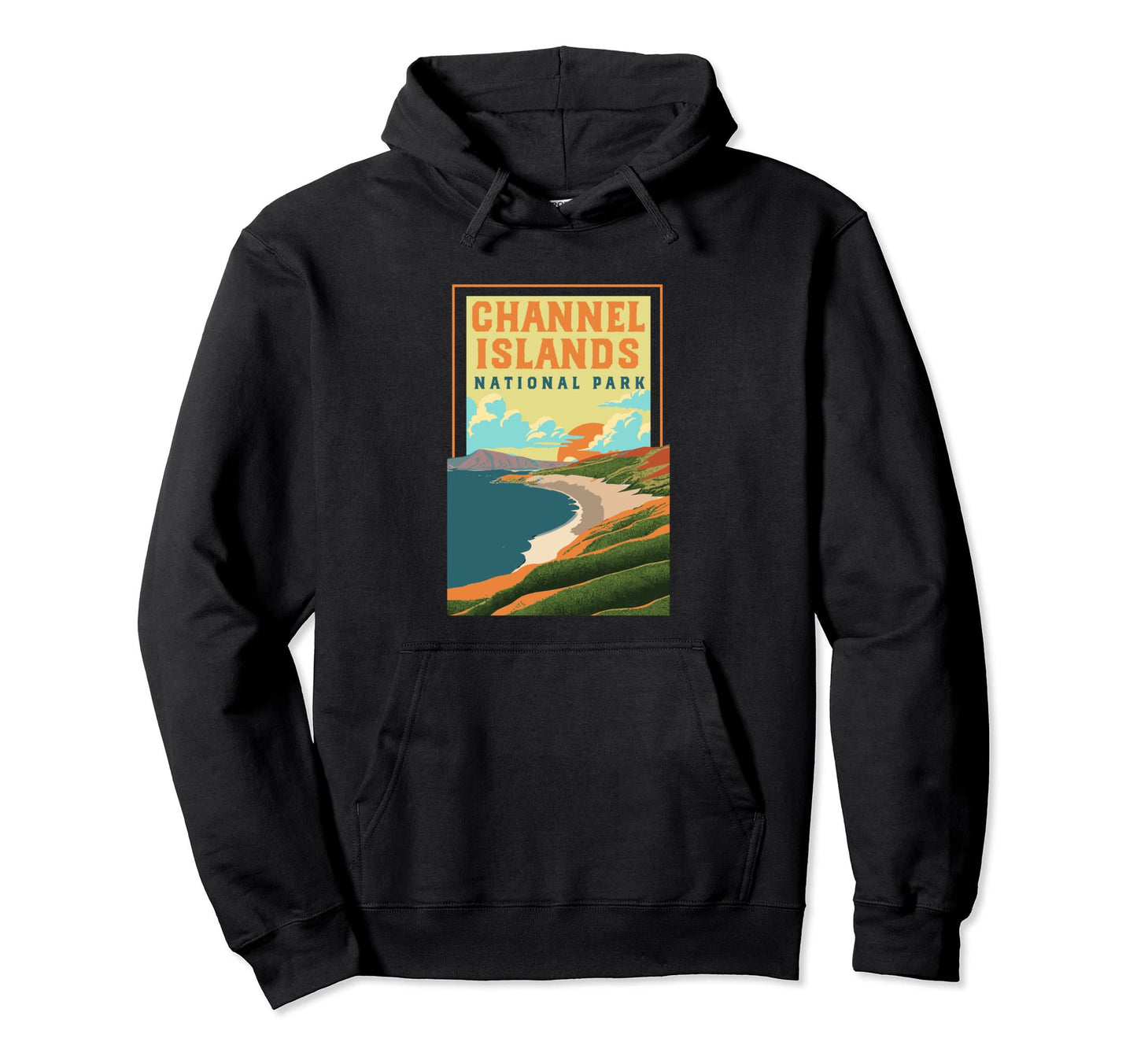 Channel Islands California Wpa Hoodie - Minimalist Print for Adults - T-Shirt, Sweatshirt, Hoodie