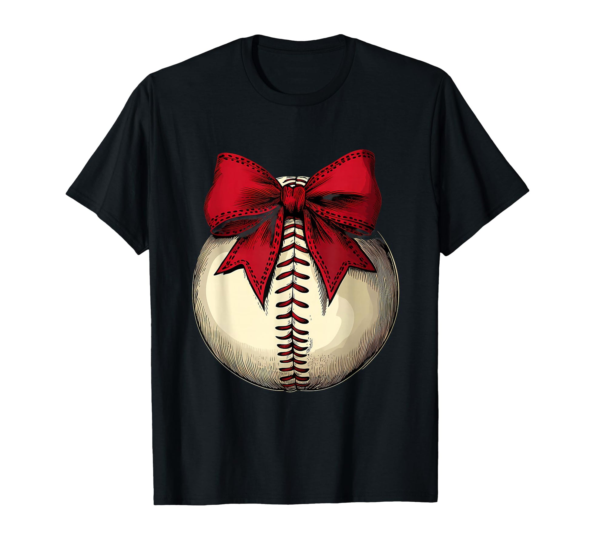 Baseball Coquette Bow Baseball Player T-Shirt - Graphic Print Men Women - T-Shirt, Sweatshirt, Hoodie