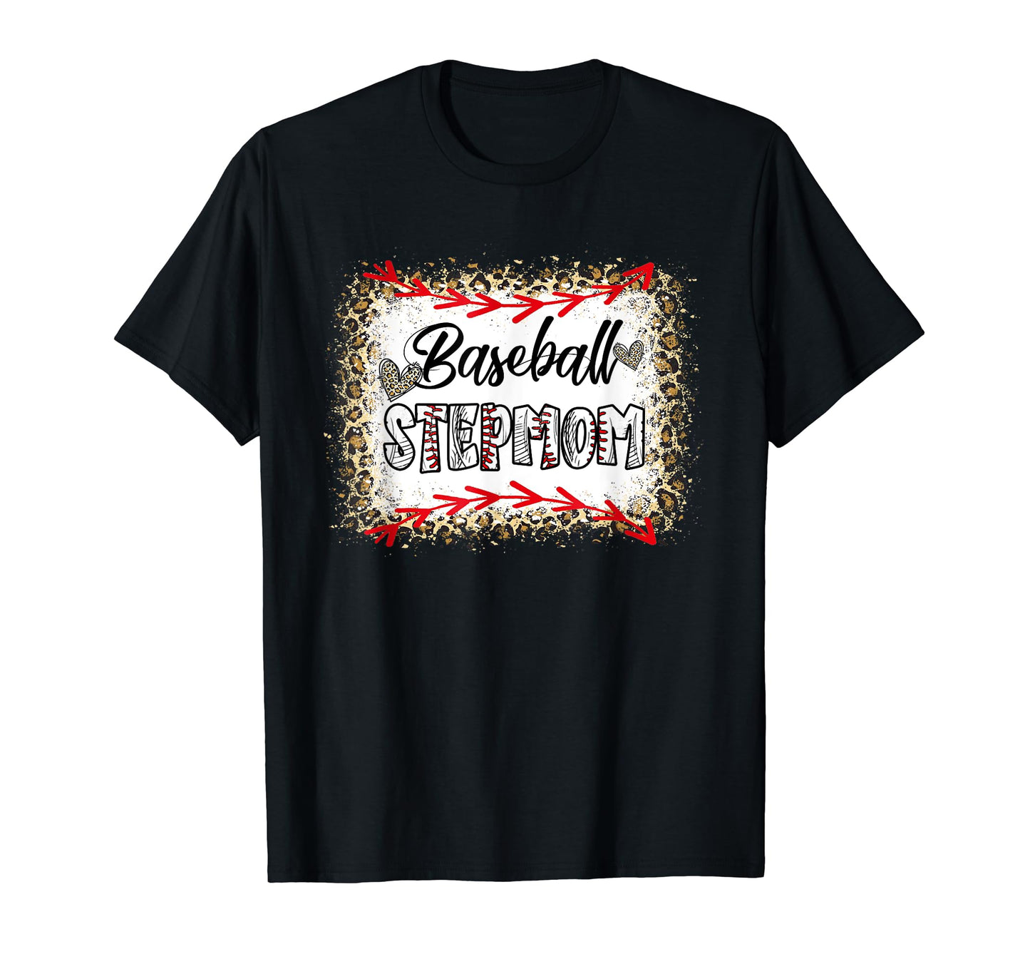 Funny Baseball Stepmom Leopard T-Shirt - Casual Everyday Wear for Adults - T-Shirt, Sweatshirt, Hoodie