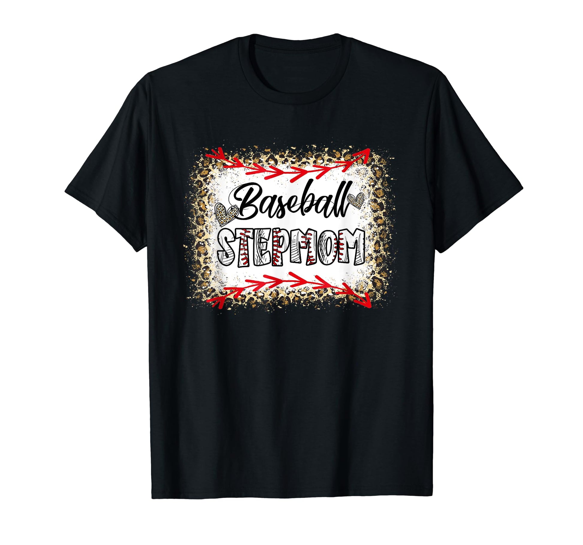 Funny Baseball Stepmom Leopard T-Shirt - Casual Everyday Wear for Adults - T-Shirt, Sweatshirt, Hoodie