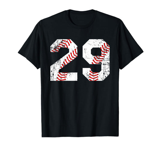 Baseball 29 Jersey Number T-Shirt - Casual Everyday Wear for Adults - T-Shirt, Sweatshirt, Hoodie