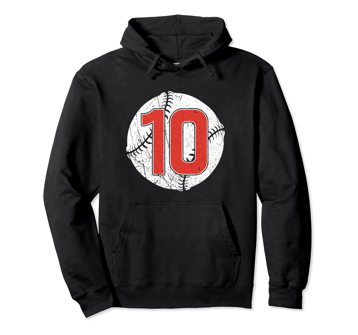 Baseball Birthday 10Th Birthday Party Hoodie - Minimalist Print Unisex - T-Shirt, Sweatshirt, Hoodie