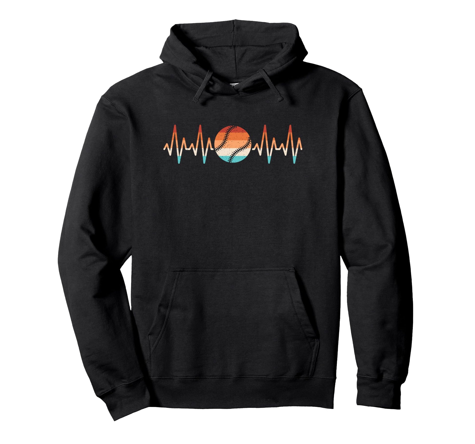 Baseball Heartbeat Baseball Player Hoodie - Custom Art Print for Adults - T-Shirt, Sweatshirt, Hoodie