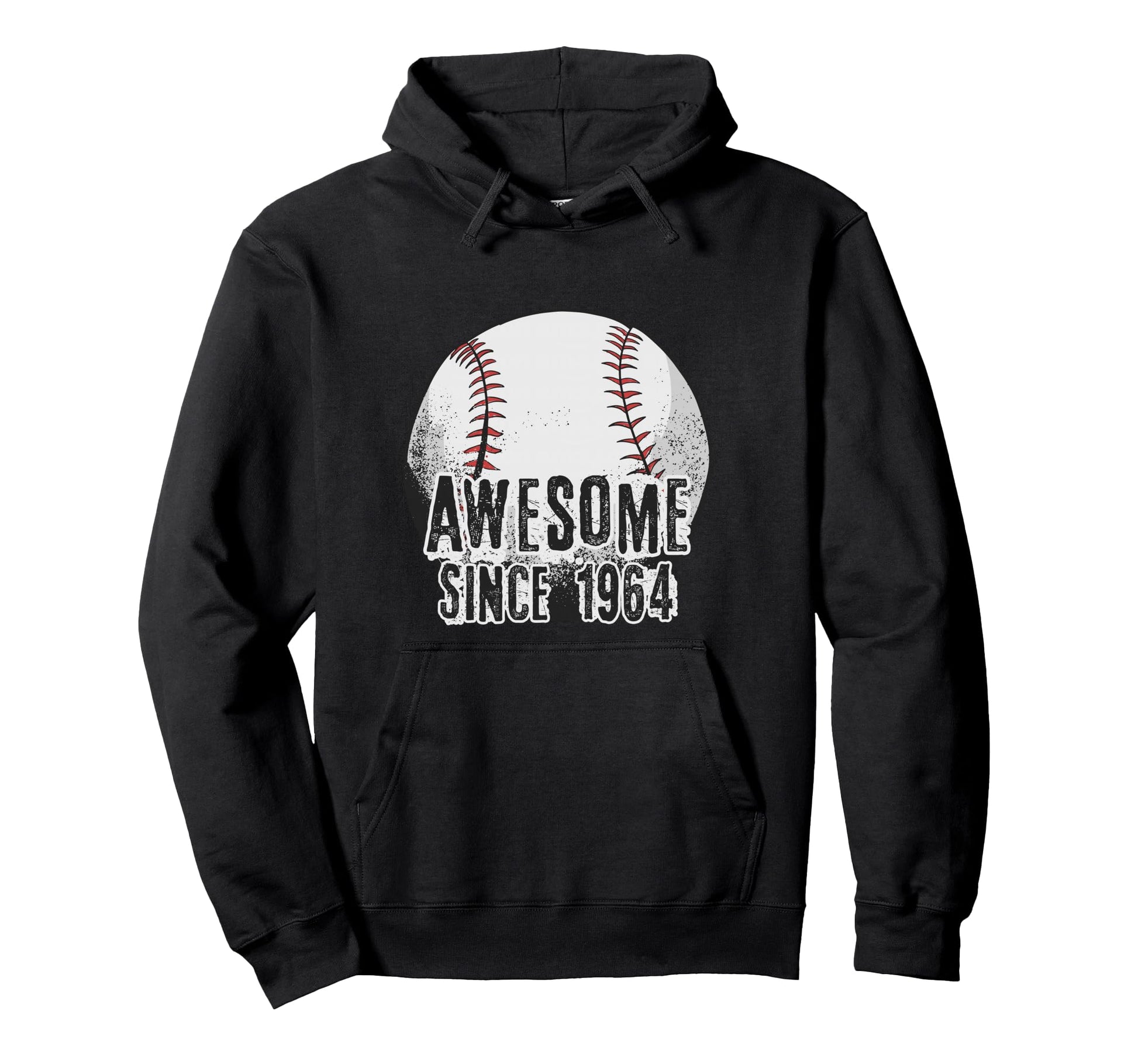 Awesome Since 1964 62 Year Old Baseball Hoodie - Graphic Print Men Women - T-Shirt, Sweatshirt, Hoodie