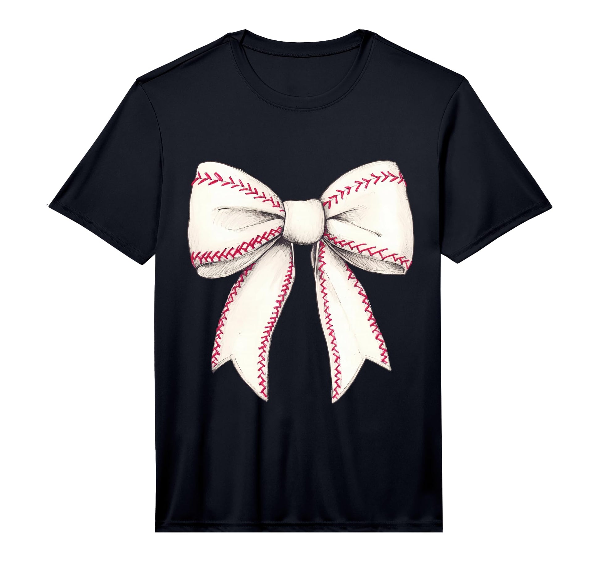 Baseball Coquette Bow Baseball Player T-Shirt - Novelty Apparel Men Women - T-Shirt, Sweatshirt, Hoodie