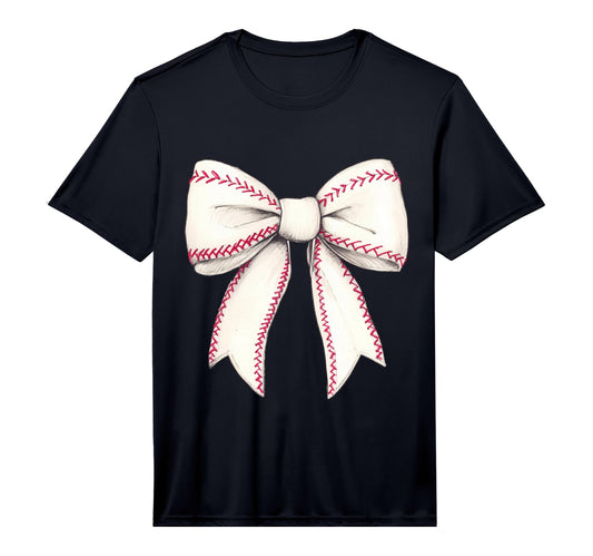 Baseball Coquette Bow Baseball Player T-Shirt - Novelty Apparel Men Women - T-Shirt, Sweatshirt, Hoodie