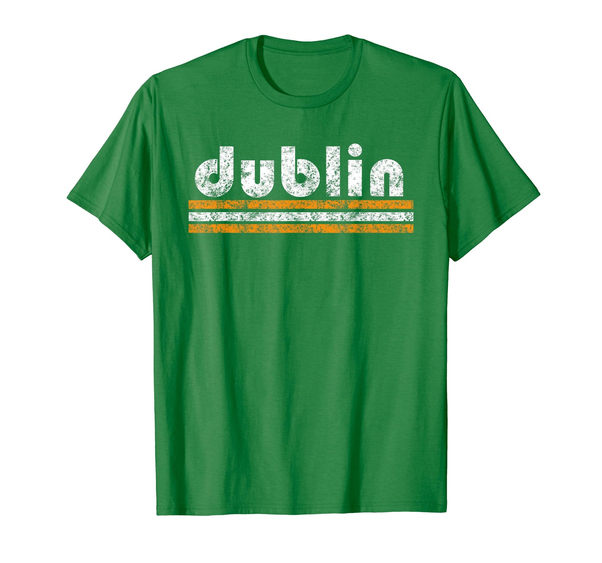 Dublin Ireland Three Stripe Weathered T-Shirt - Minimalist Print for Adults - T-Shirt, Sweatshirt, Hoodie