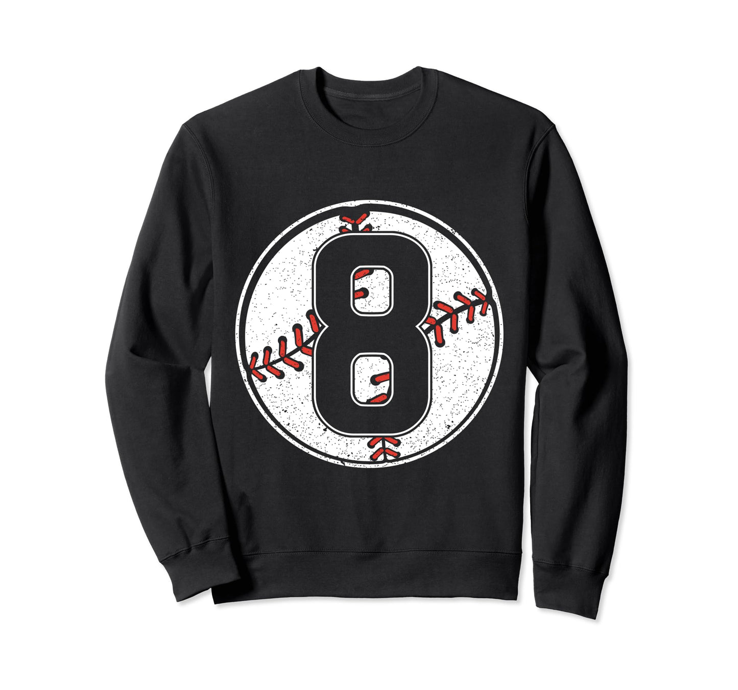 Baseball Birthday 8Th Birthday Sweatshirt - Minimalist Print for Adults - T-Shirt, Sweatshirt, Hoodie