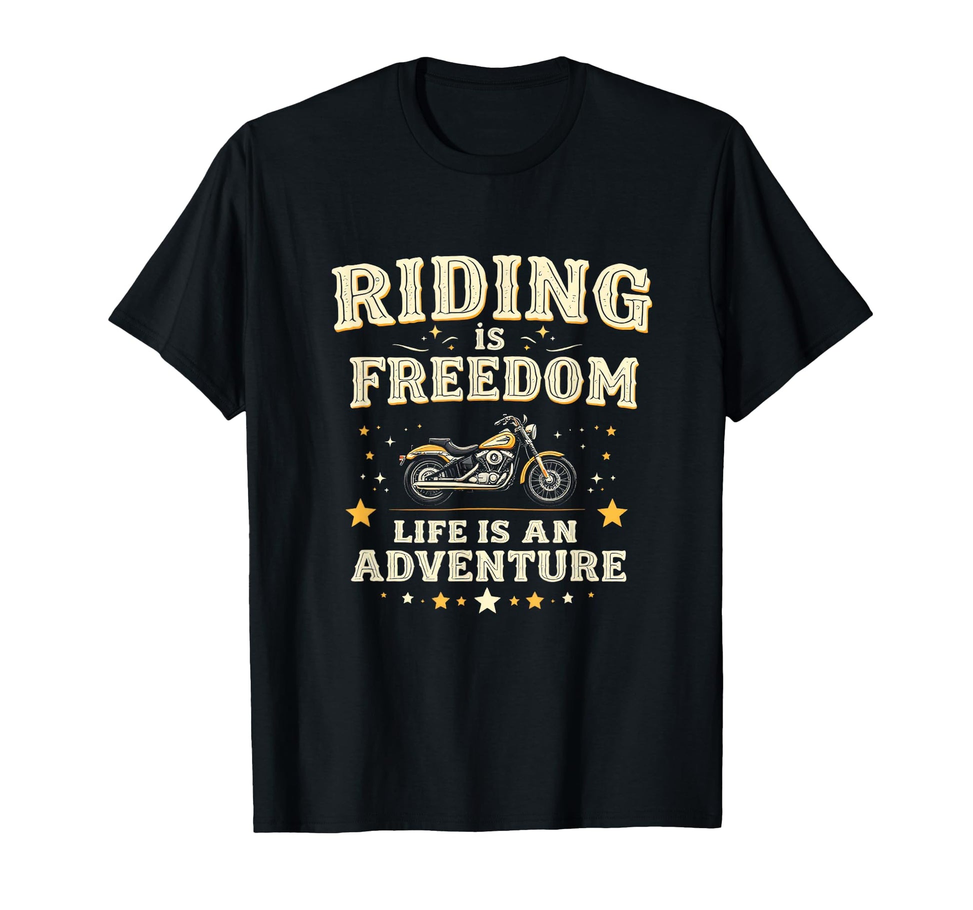 Riding Is Freedom Life Is Adventure T-Shirt - Custom Art Print Men Women - T-Shirt, Sweatshirt, Hoodie