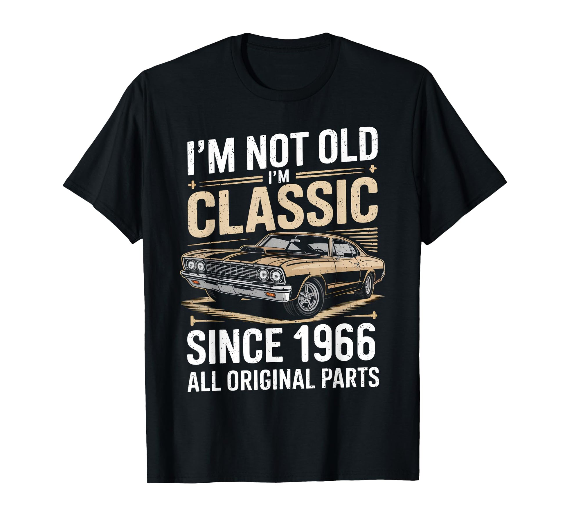 Funny 60Th Birthday Car 1966 T-Shirt - Fun Novelty Design Men Women - T-Shirt, Sweatshirt, Hoodie