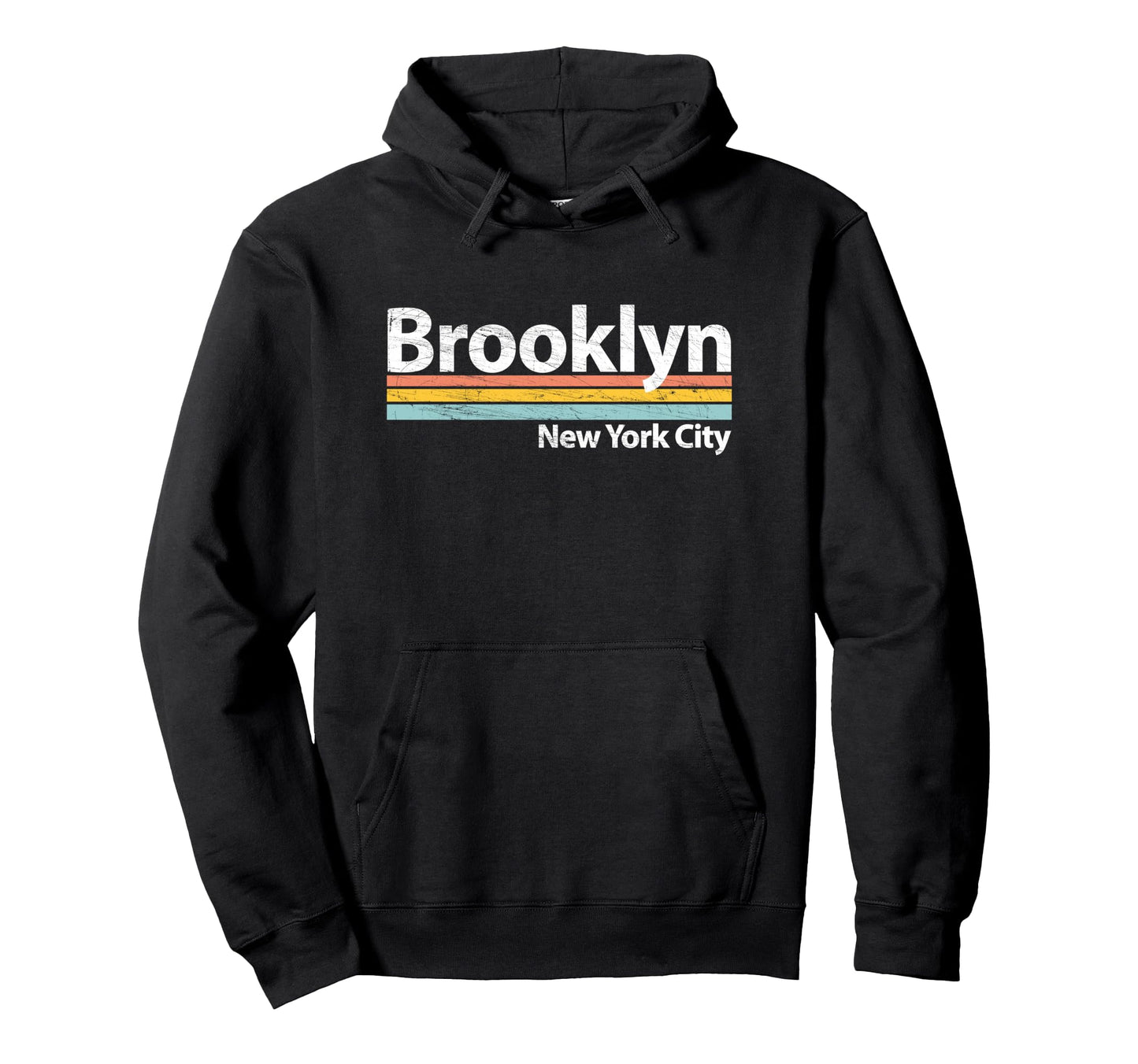 Brooklyn New York City Nyc Stripes Hoodie - Novelty Apparel Unisex - T-Shirt, Sweatshirt, Hoodie