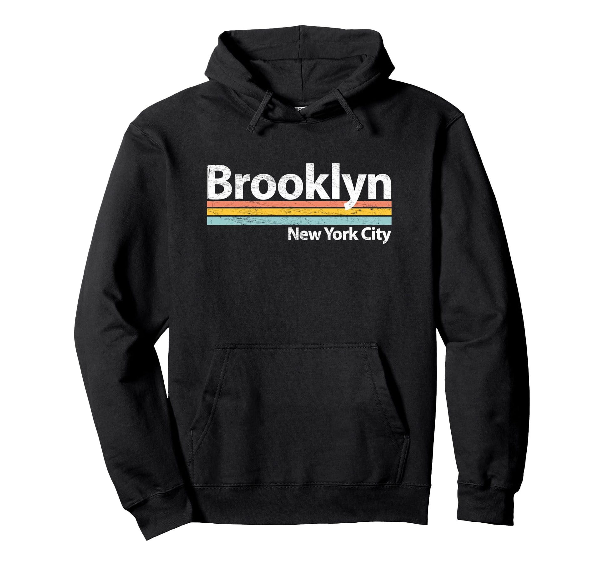 Brooklyn New York City Nyc Stripes Hoodie - Novelty Apparel Unisex - T-Shirt, Sweatshirt, Hoodie