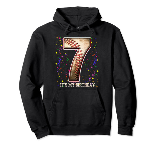 7 Years Old Baseball Play My 7Th Hoodie - Trendy Graphic Men Women - T-Shirt, Sweatshirt, Hoodie