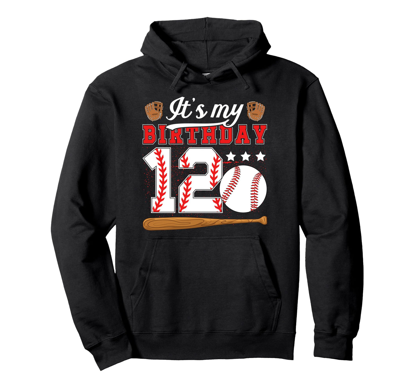 12Th Baseball Birthday Party 12 Year Hoodie - Streetwear Style Men Women - T-Shirt, Sweatshirt, Hoodie