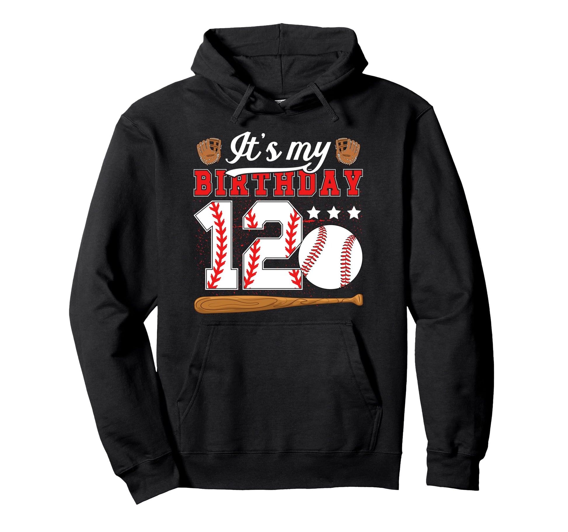 12Th Baseball Birthday Party 12 Year Hoodie - Streetwear Style Men Women - T-Shirt, Sweatshirt, Hoodie