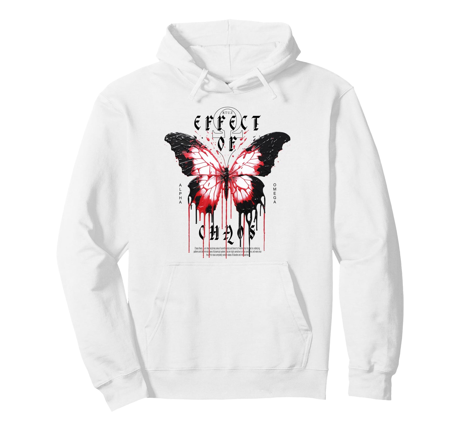 Y2K Streetwear Butterfly Hoodie - Casual Everyday Wear for Adults - T-Shirt, Sweatshirt, Hoodie