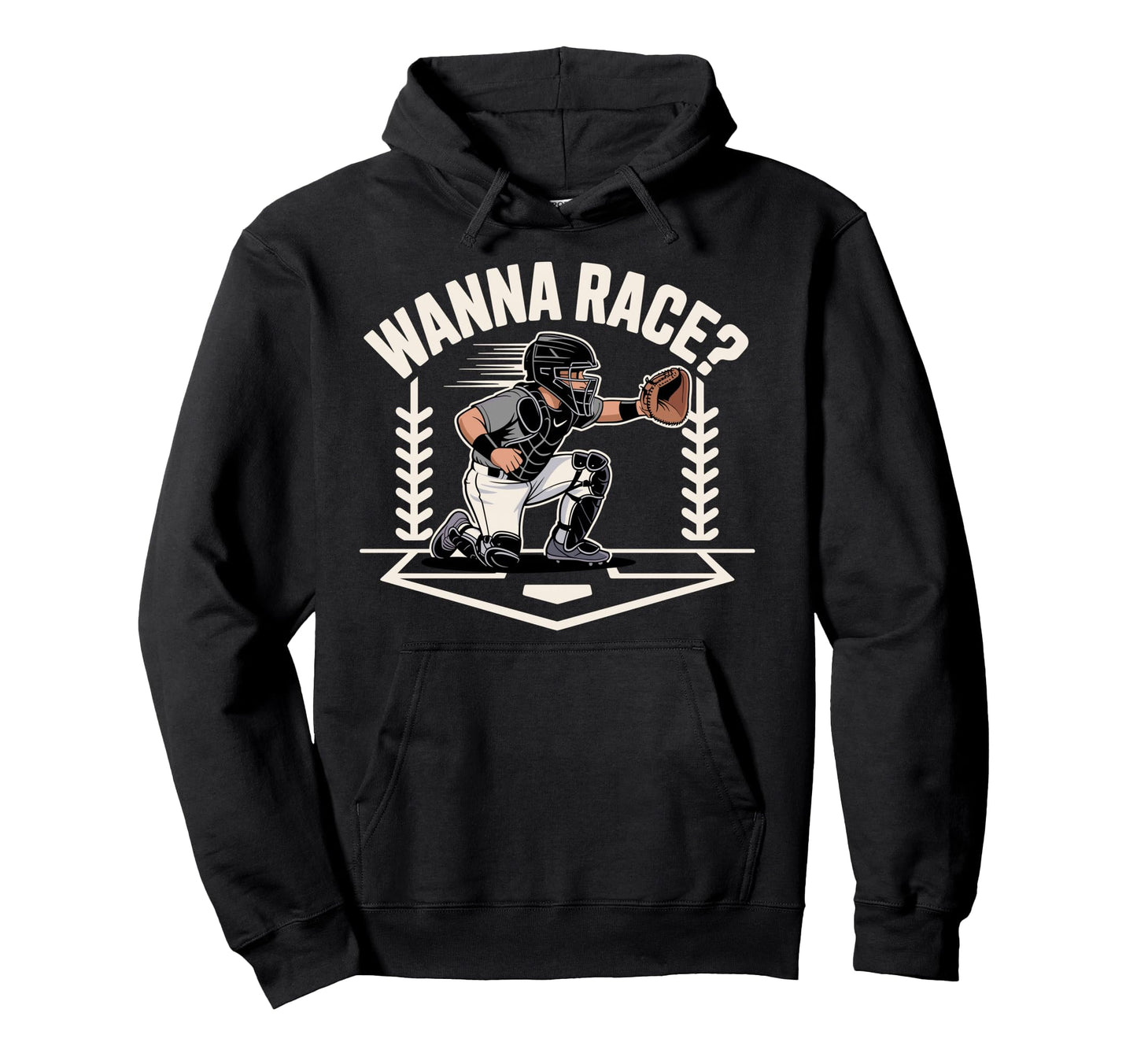 Funny Baseball Catcher Art Baseball Catcher Hoodie - Unique Graphic Unisex - T-Shirt, Sweatshirt, Hoodie