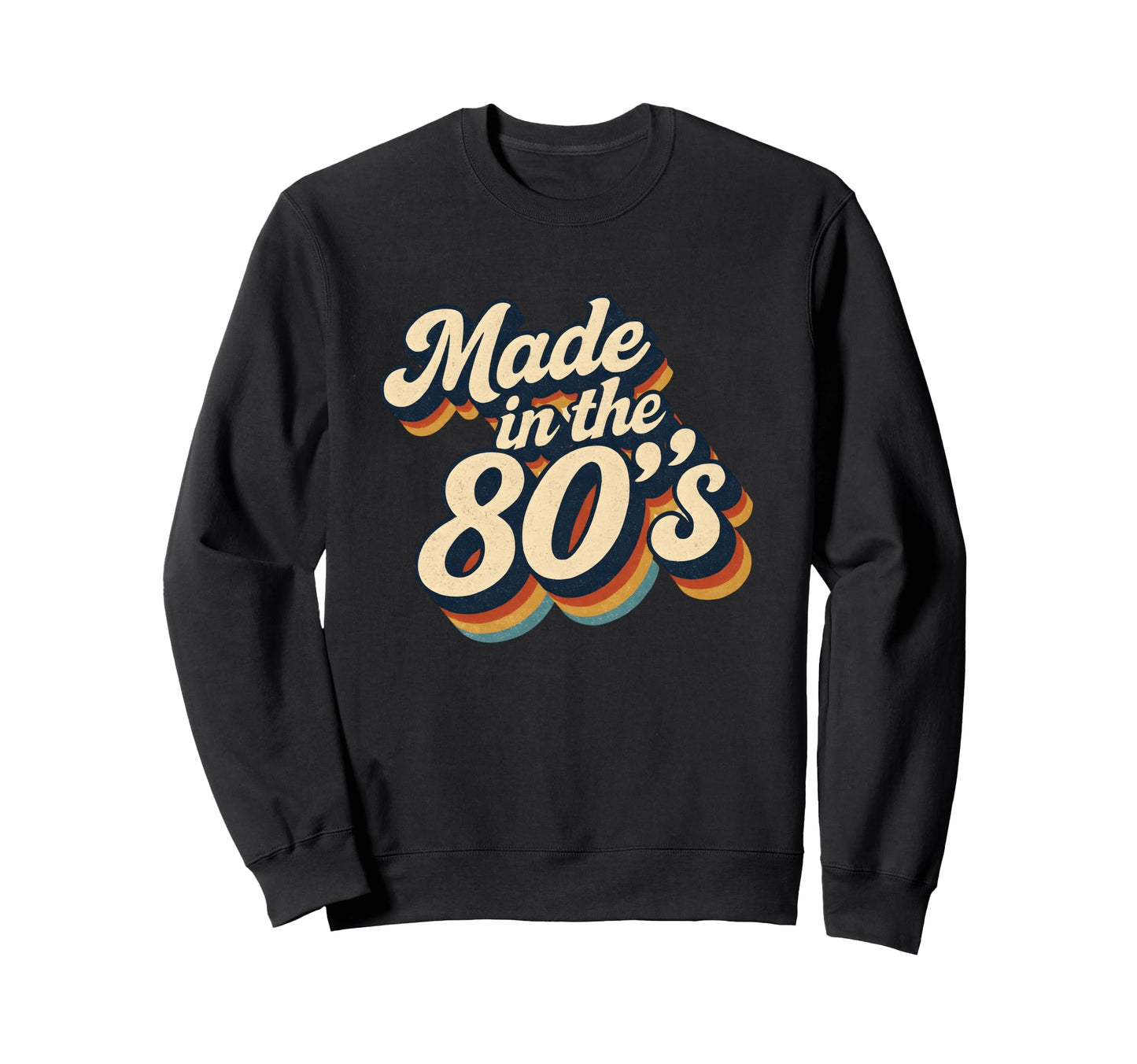 80S Typography Old School Sweatshirt - Minimalist Print for Adults - T-Shirt, Sweatshirt, Hoodie
