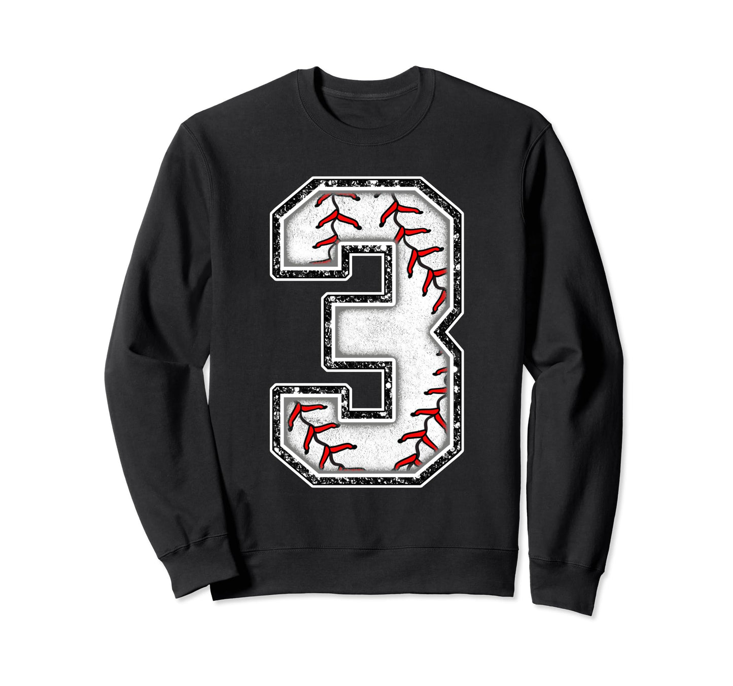 3 Years Old Birthday Baseball Theme Sweatshirt - Streetwear Style Unisex - T-Shirt, Sweatshirt, Hoodie