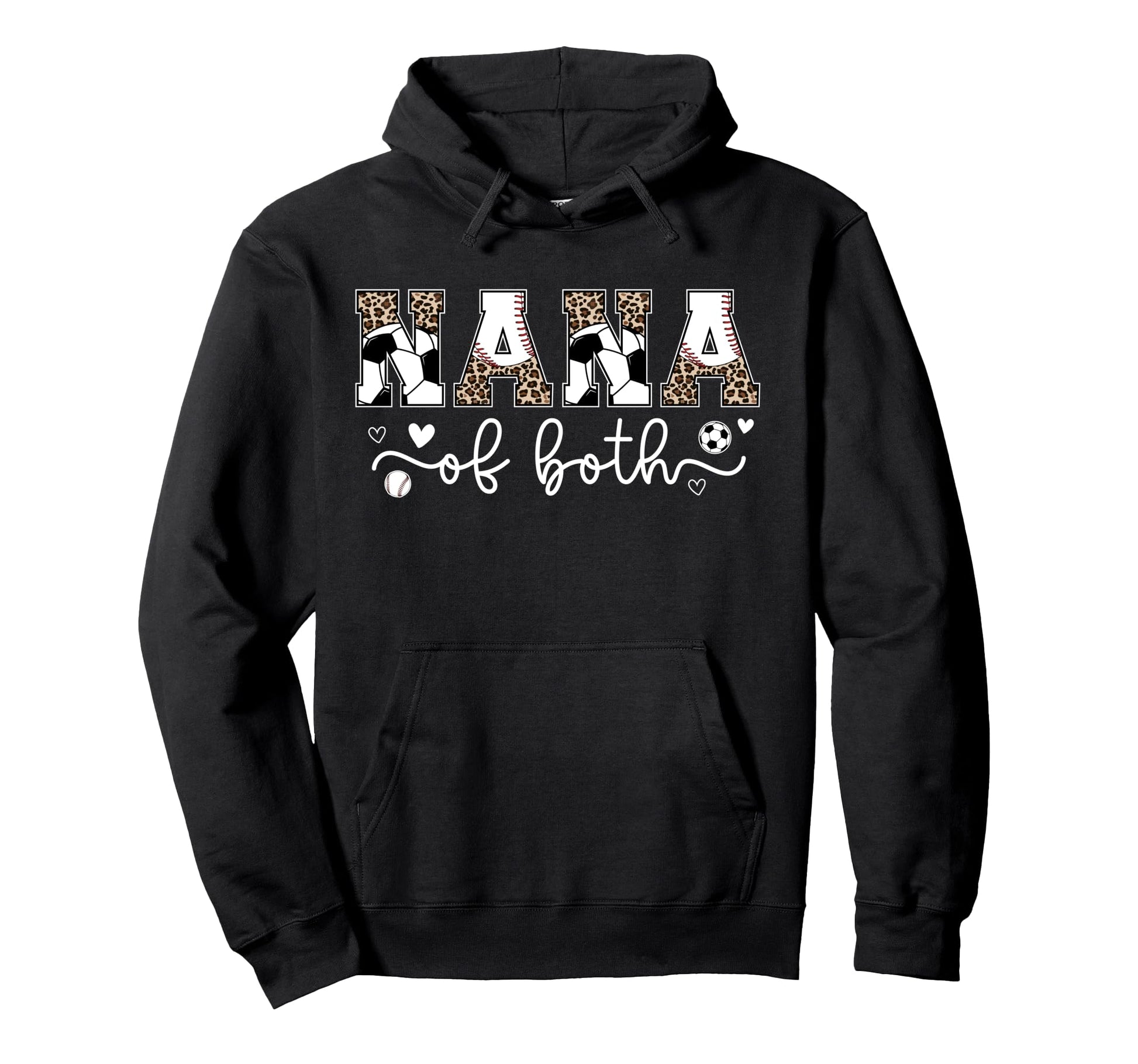 Nana Both Leopard Baseball Soccer Nana Hoodie - Custom Art Print Unisex - T-Shirt, Sweatshirt, Hoodie