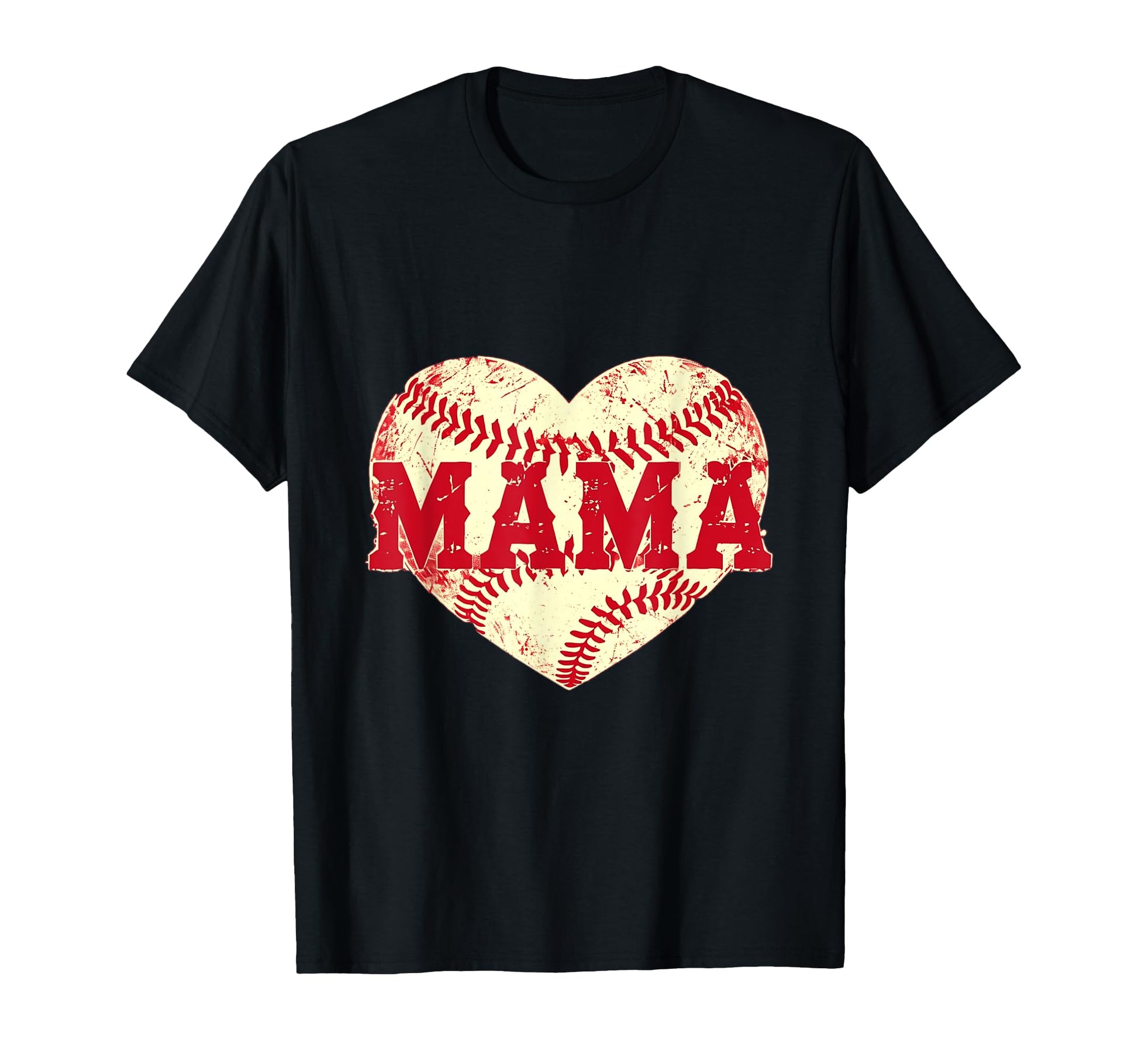 Home Run Mama Heart Shaped Baseball T-Shirt - Aesthetic Graphic for Adults - T-Shirt, Sweatshirt, Hoodie