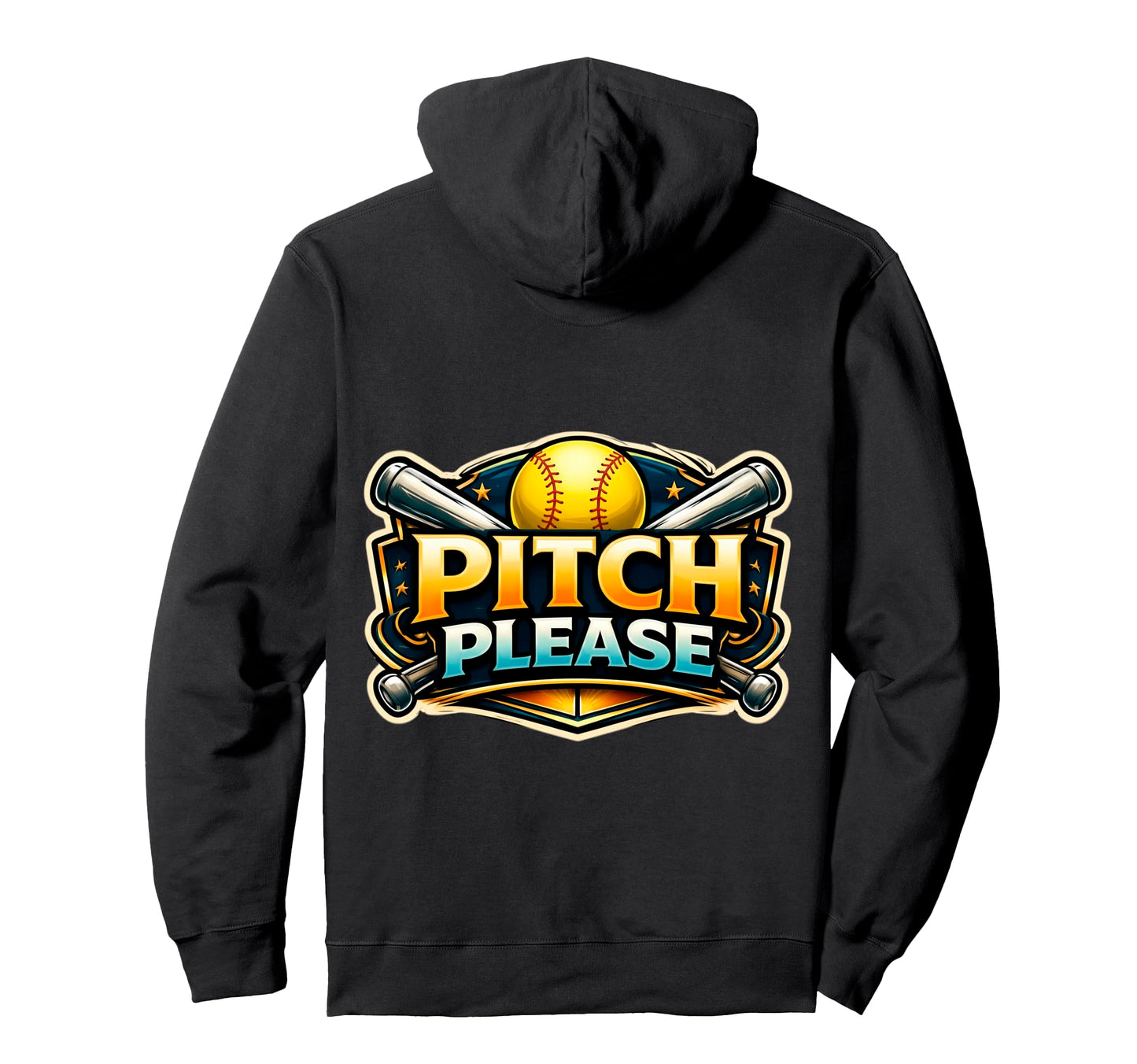 Pitch Please Funny Softball Player Hoodie - Unique Graphic for Adults - T-Shirt, Sweatshirt, Hoodie