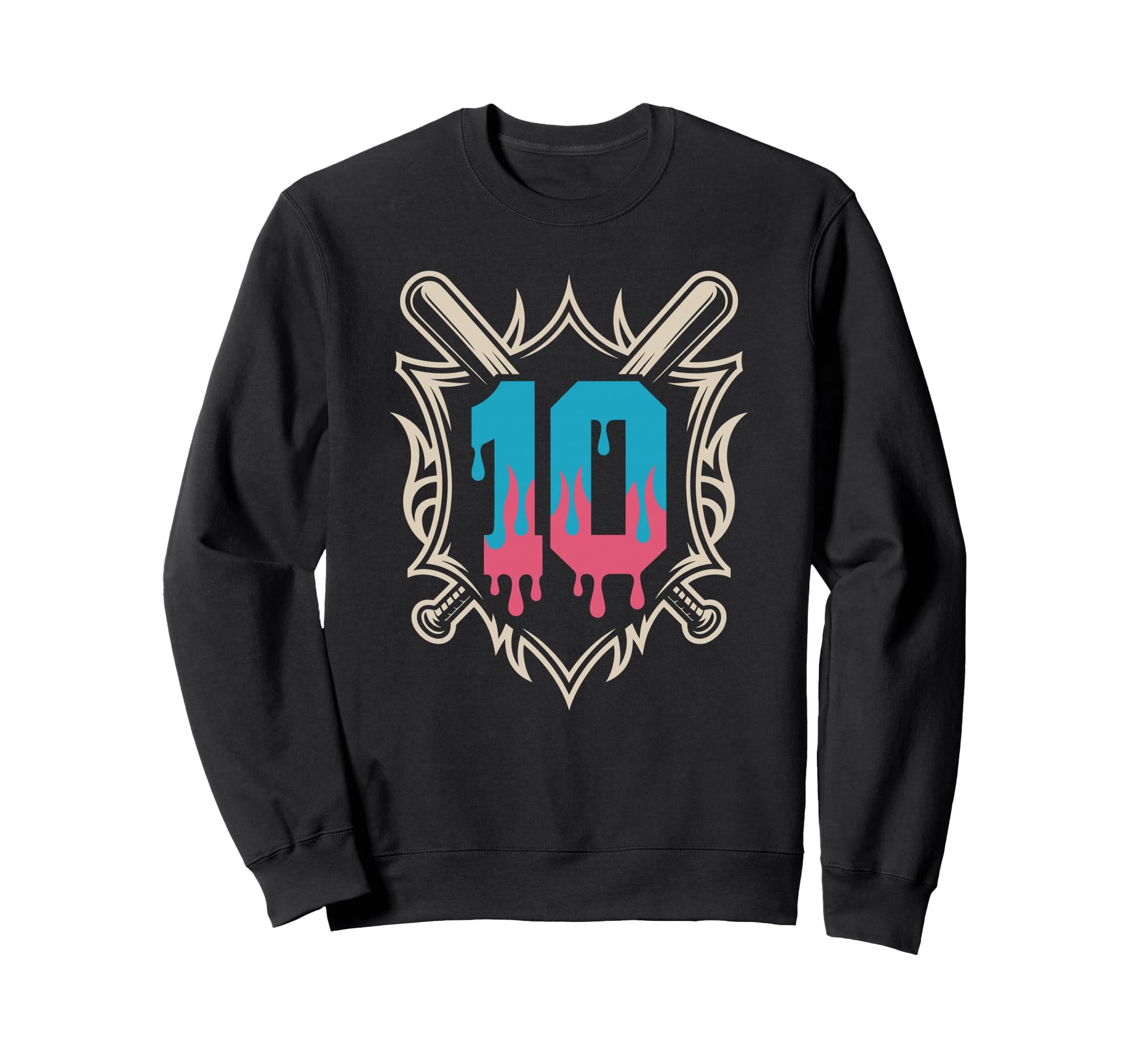 Birthday Hits 10 Baseball Party Sweatshirt - Streetwear Style Unisex - T-Shirt, Sweatshirt, Hoodie