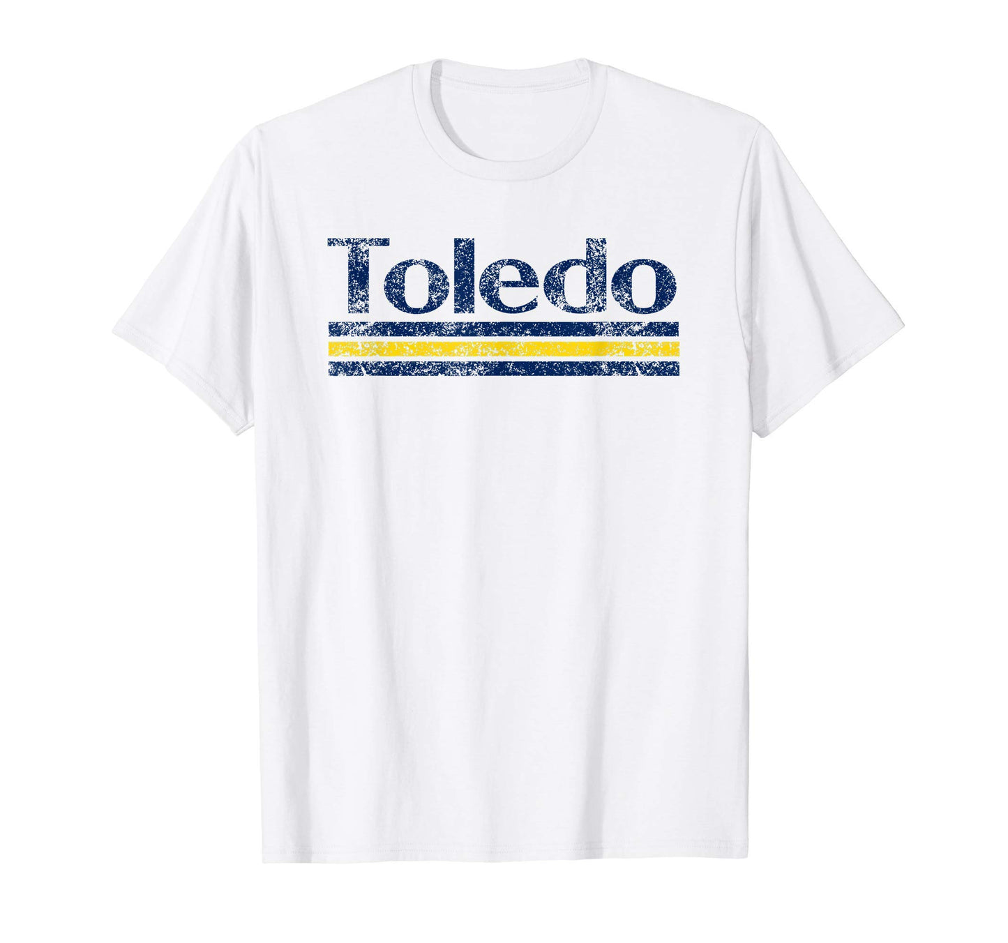Toledo Ohio Weathered Stripe T-Shirt - Custom Art Print for Adults - T-Shirt, Sweatshirt, Hoodie